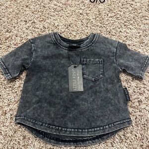 Little Bipsy Washed Black Short Sleeve Tee